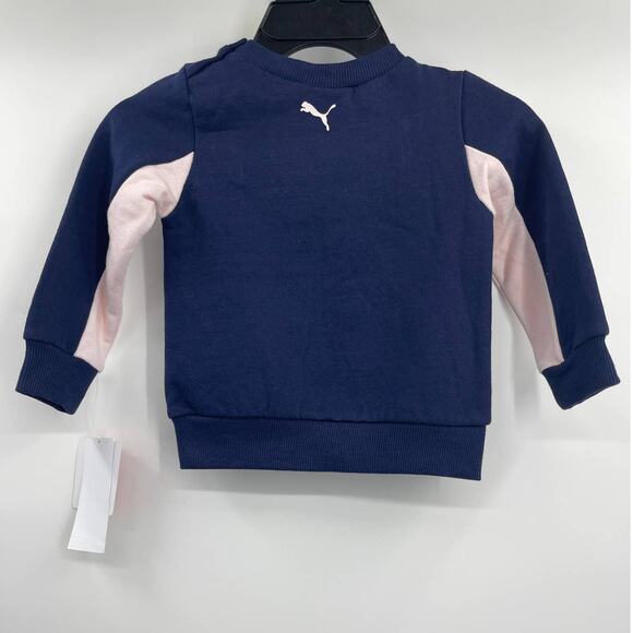 Puma Childrens Kids Girls Blue Lilac Sweatshirt Jogger Pants 2 pc Set 18 months - Picture 6 of 10